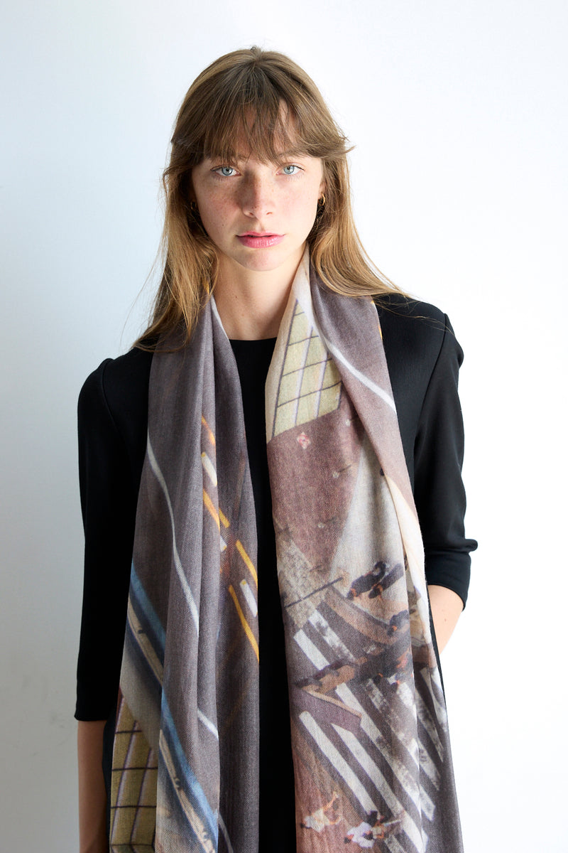 CROSS ROADS skinny wool scarf