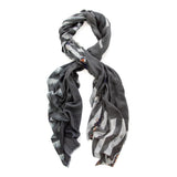 GINZA ZEBRAS oversized wool scarf