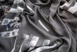 GINZA ZEBRAS oversized wool scarf