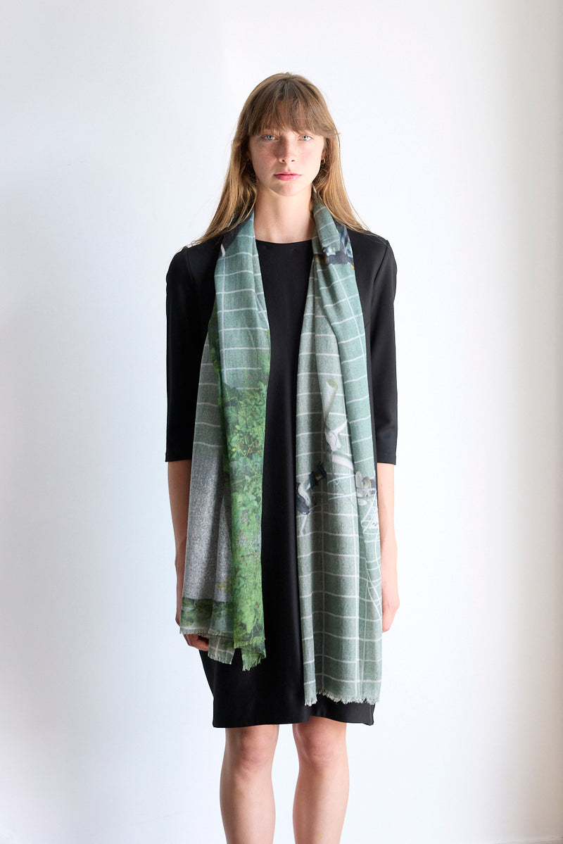 NIPPORI WHEELS skinny wool scarf