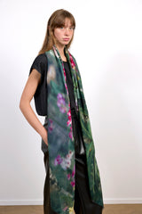 ORCHID JUNGLE oversized wool scarf