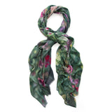 ORCHID JUNGLE oversized wool scarf