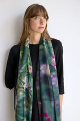 ORCHID JUNGLE skinny wool scarf