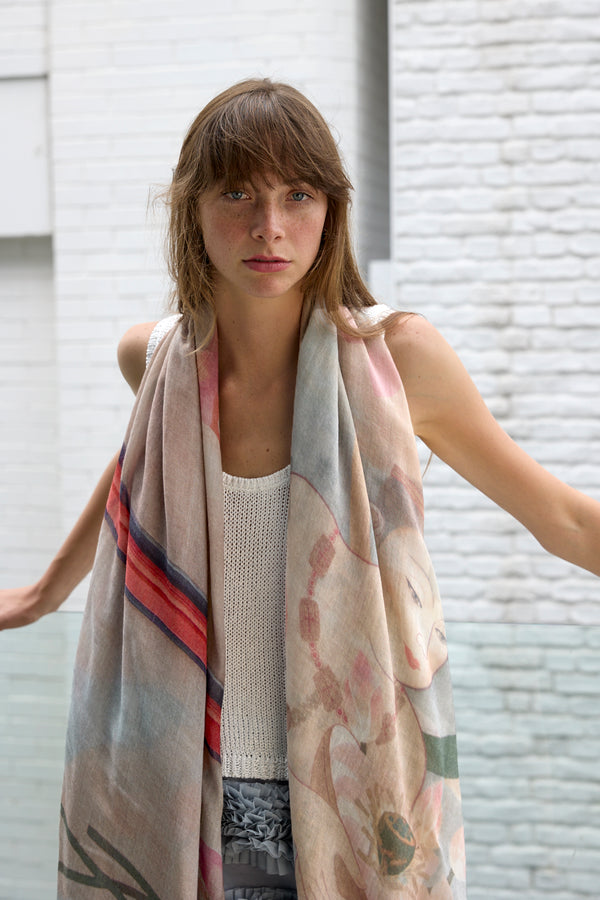 SENSO-JI oversized wool scarf