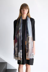 SHINJUKU ROOFTOPS skinny wool scarf