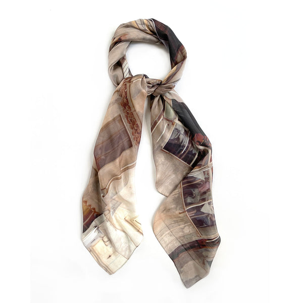 CEFALU silk chiffon scarf