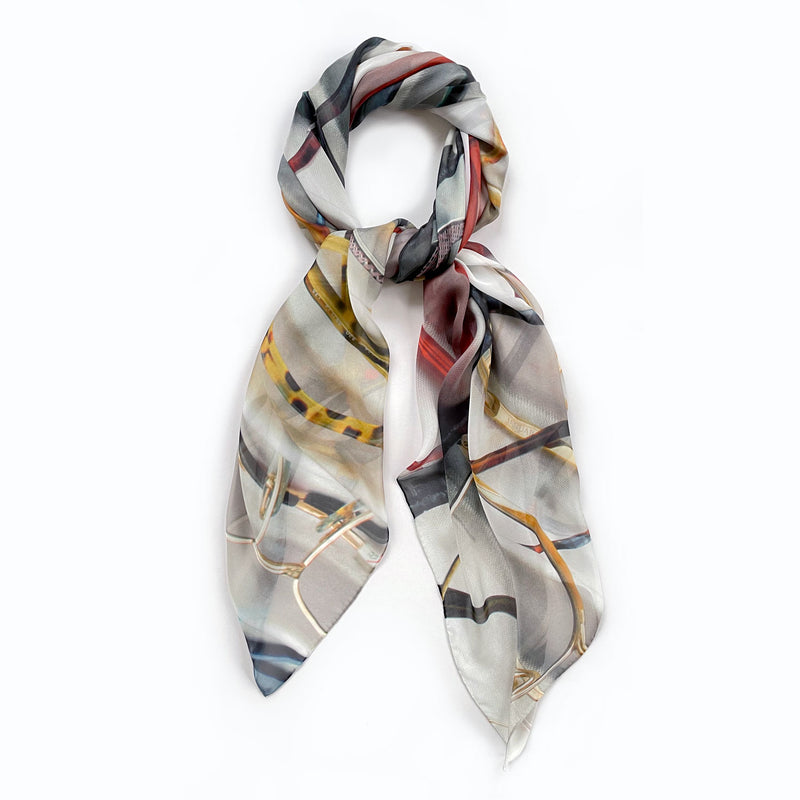 EYE INSPECTION silk chiffon scarf