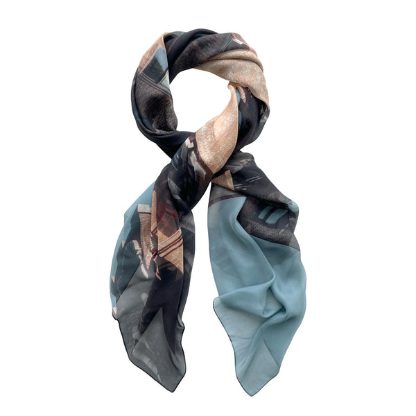 BIG APPLE silk chiffon scarf